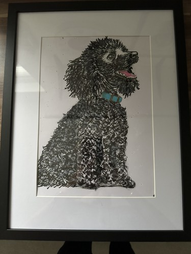 Watercolor painting black - painting, of