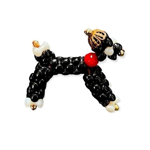 Vintage artisan black bead - artisan,