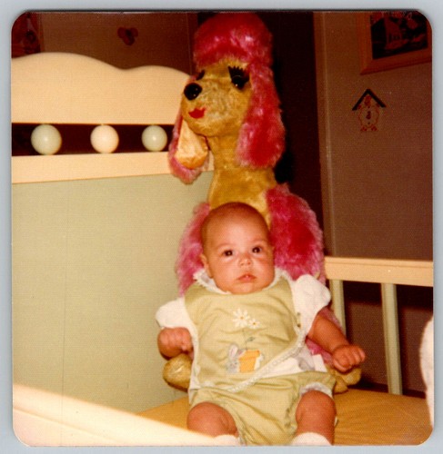 Vtg color snapshot baby - color, girl