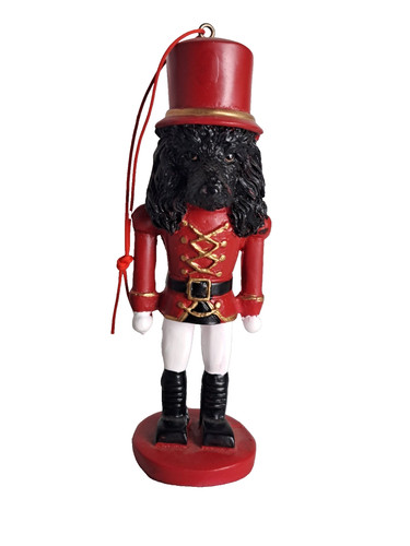 Black french poodle nutcracker - french,