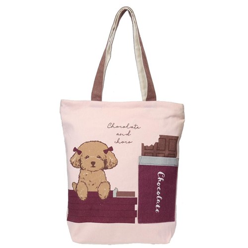 Cotton canvas size tote bag - cotton, a4